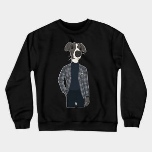 Adorable Italian greyhound sporting a super dapper mens suit Crewneck Sweatshirt